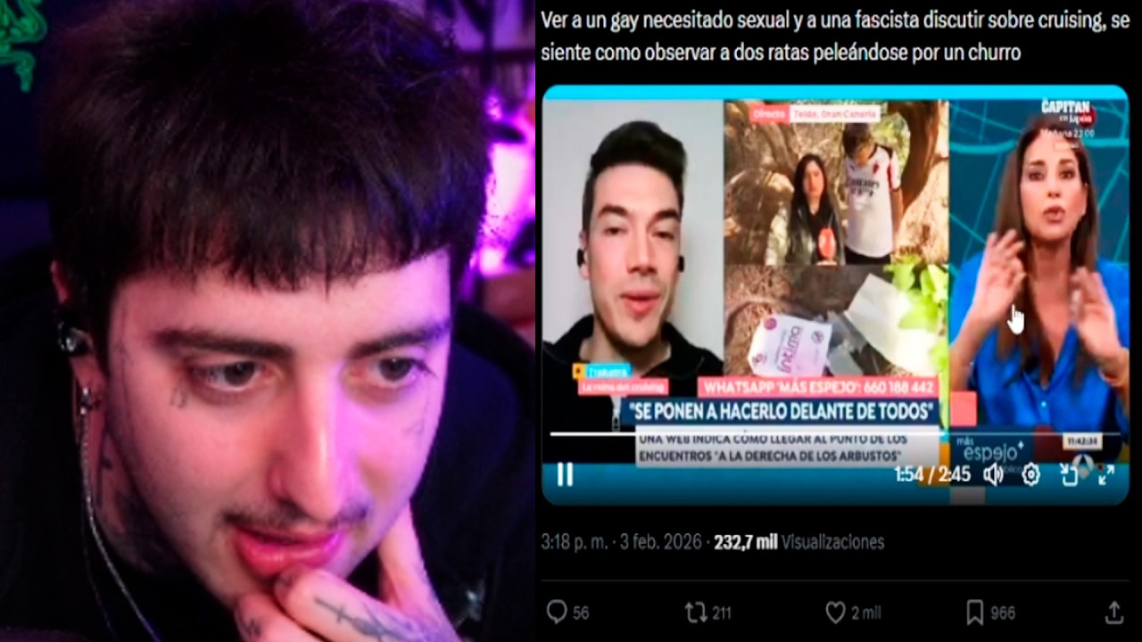 trakatrá discutiendo en tv sobre el cruising