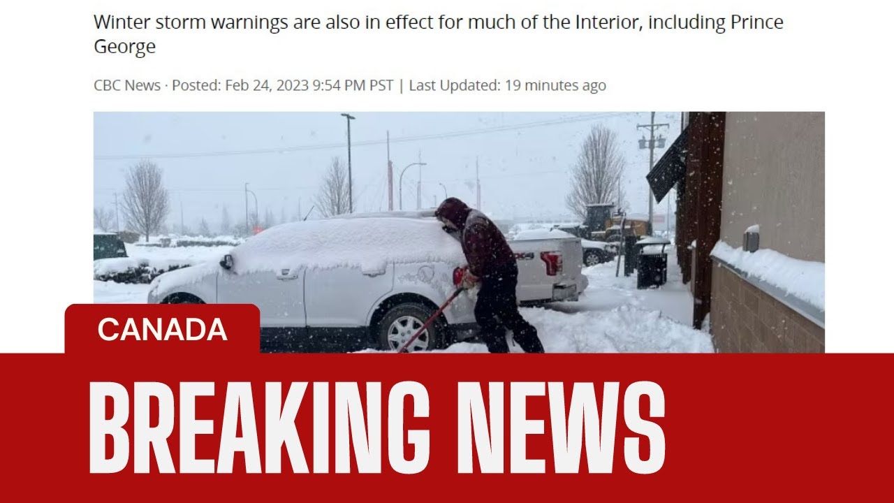 Snowfall, winter storm warnings in effect for much of B.C., Canada ...