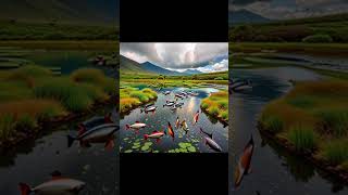 como llegan los peces a las lagunas cratericas . #naturaleza #turismo #volcano #impression