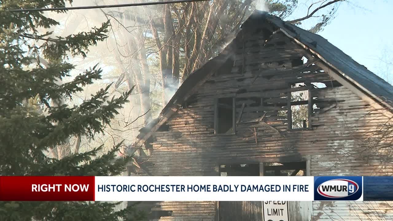 Historic Rochester home badly damaged in 3-alarm fire - YouTube