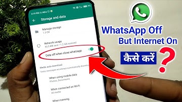 How to turn off whatsapp when mobile data is on | How to off whatsapp data connection
