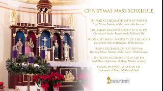 Christmas Mass Schedule YT