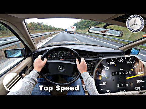 1989 MERCEDES-BENZ 190 W201 2.3E ТОП СПИД ДРАЙВ НА НЕМЕЦКОМ АВТОБАНЕ 🏎