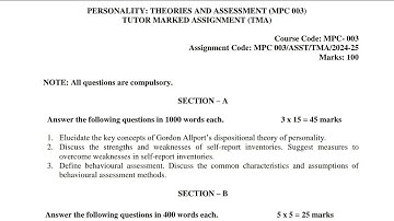 MPC-003 MAPC 1st Year Solved Assignment 2025 | IGNOU MAPC Complete Assignment Solution 2k25 Video