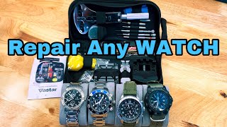 REPLACE ANY WATCH BATTERY. How to replace Rolex, Seiko, G-Shock, Timex, Citizen watch battery.