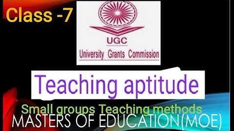 Small groups Teaching methods UGC NET Paper-1  class-7