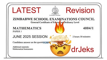 MATHS PAPER 1 JUNE 2025 ZIMSEC O