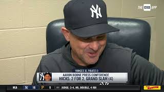 Aaron Boone discusses 16-0 win over Pirates