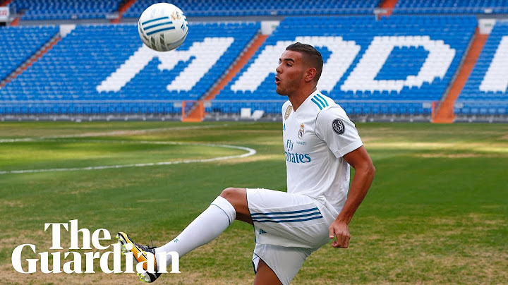 Theo Hernández's kick-ups go awry at Real Madrid presentation