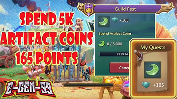 guild fest quest 5k spend artifact coins 165 points