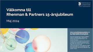 15 årsjubileum  Rhenman & Partners