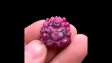 Mặt Phật Di Lặc - Đá Ruby Tự Nhiên #MRB-240705-01