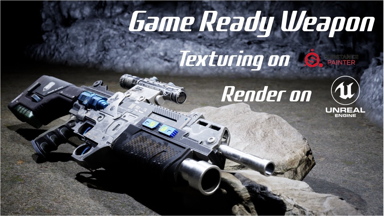 Texturing Workflow for this Game Ready Weapon - YouTube