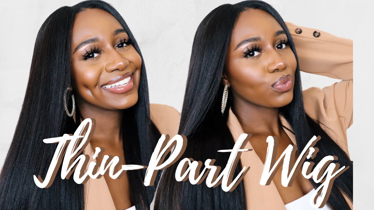 THIN-PART WIG REVIEW: HOW TO WEAR A THIN LEAVE-OUT USING A NO WEFT U-PART  WIG