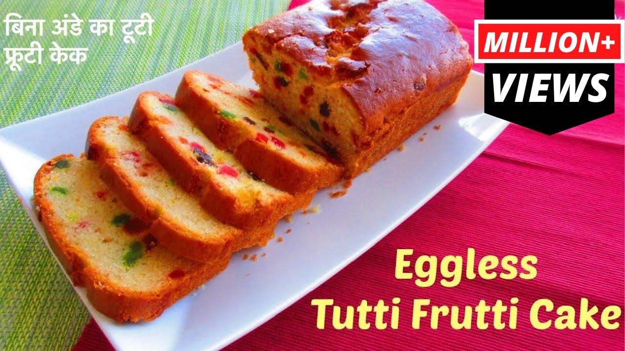 Eggless Tutti Frutti Cake Kids Favorite Cake Recipe