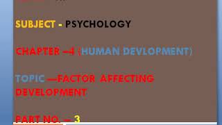 Class XI Psychology Chapter 4 Part 3