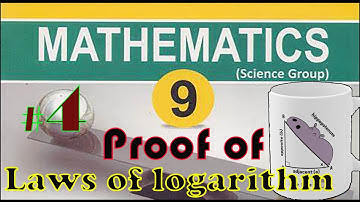 Science Group Mathematics Class 9 Unit 3, Laws of Logarithm Proof of Law # 4.