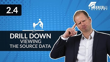 2.4. Drill down - viewing the source data | Excel pivot tables COURSE