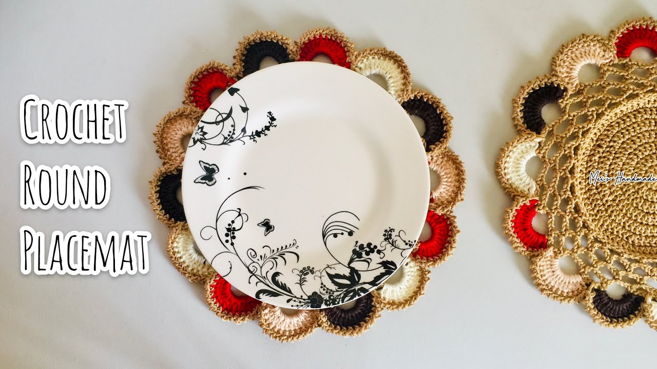 Crochet Round Placemat YouTube