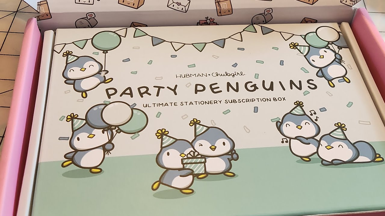 Hubman and Chubgirl December 2025 ultimate stationary subscription box/party penguins