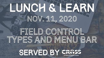 Lunch & Learn - November 2020 (FileMaker Field Control Types and Menu Bar)