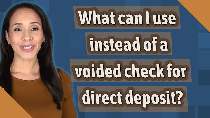 Do you sign a voided check