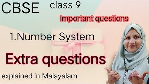 chapter 1 Number System Extra questions CBSE maths class 9 in Malayalam