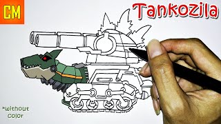 Cara Menggambar TANK TANKOZILA - Kartun tentang Tank
