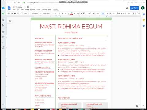 google-docs-resume-template
