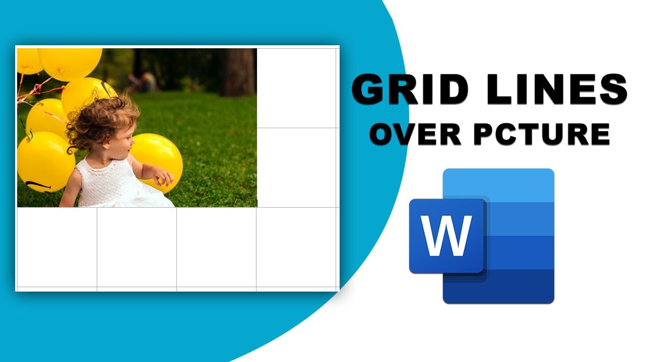 how to put grid lines over a picture in word - YouTube