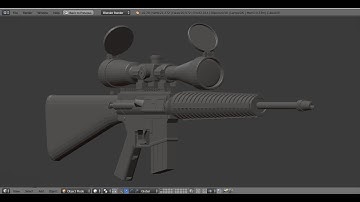 Marine Scout Sniper Rifle modeling in Blender ;  Final Part ; Request