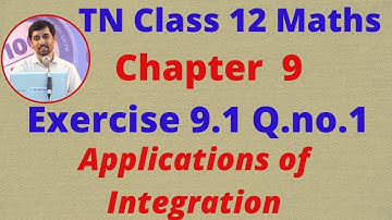 TN Class 12 Maths Chapter 9  Applications of Integration Exercise 9.1 Sum 1