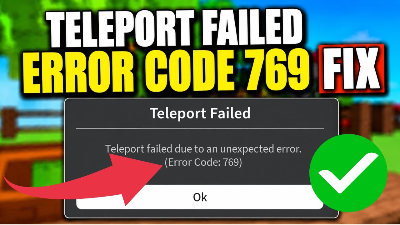 How To Fix Roblox Error Code 769 | Teleport Failed Error Fix - YouTube