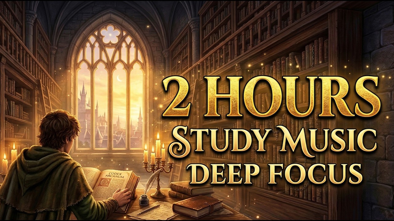 2 Hour Study Music | Medieval Library Celtic Ambient for Deep Focus