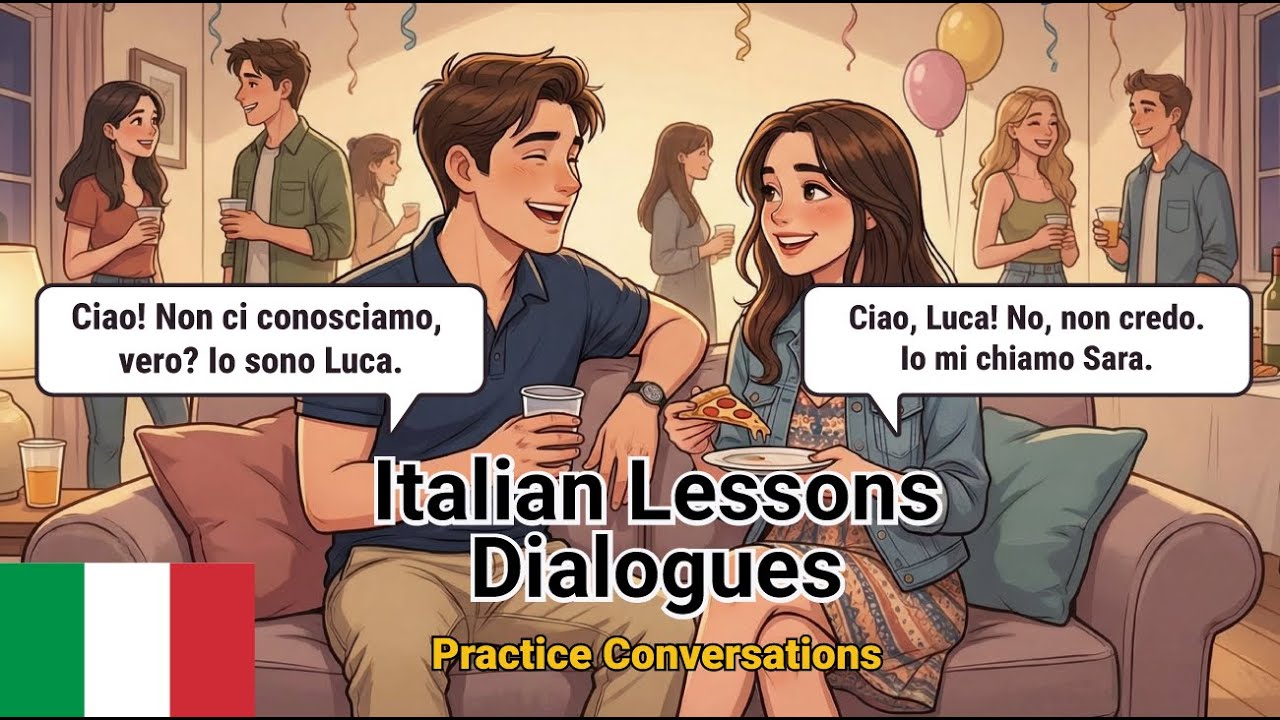 12 Everyday Simple Italian Dialogues (A2–B1) | Meet & Introduce Yourself