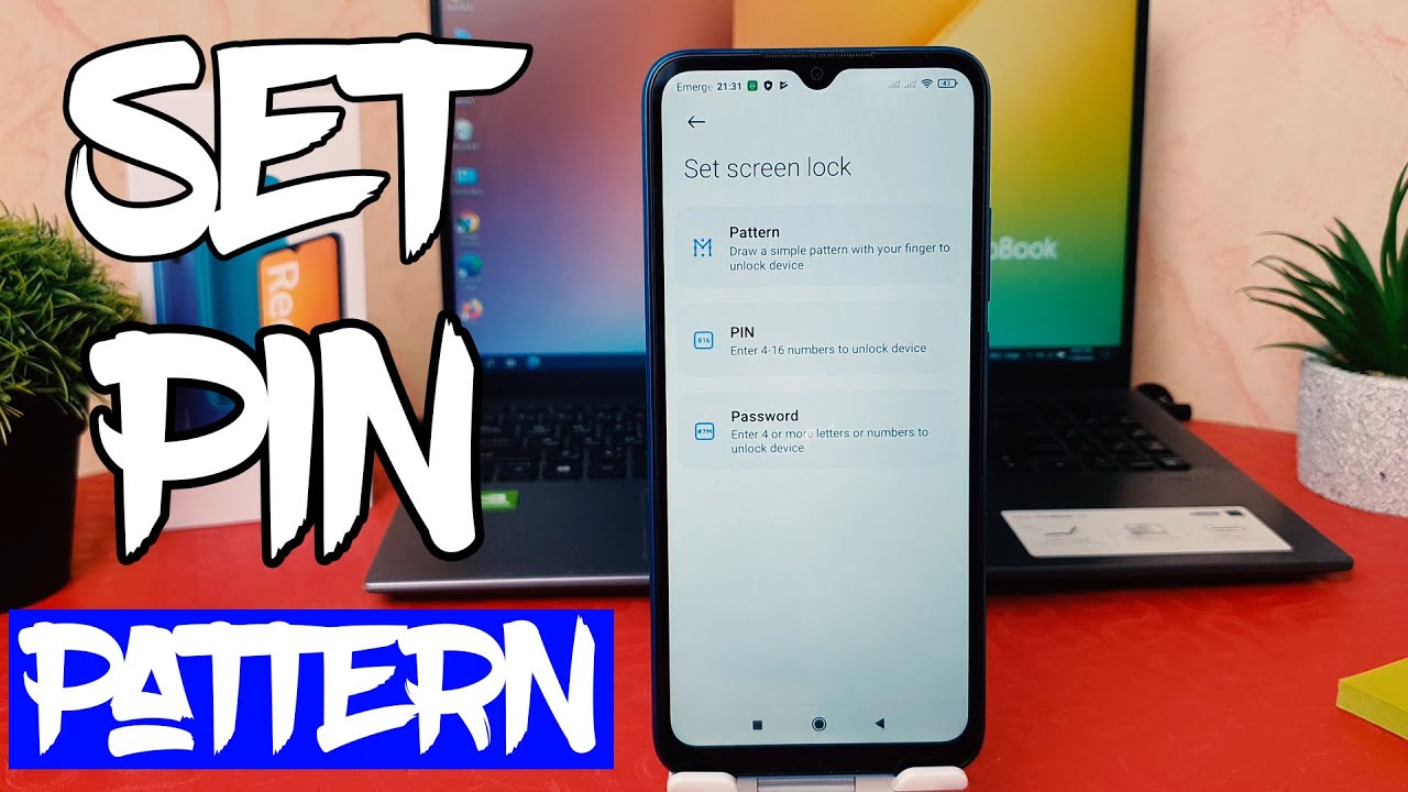 How To Set PIN Pattern Password in Xiaomi Redmi 9A - YouTube