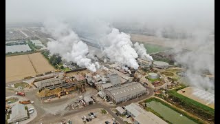 Louisiana Sugar Mill Action - Unloading Trucks and Millyard Footage 4K