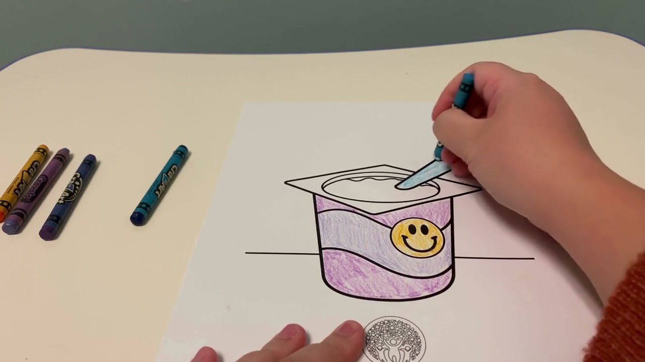 Color the spoon handle light blue