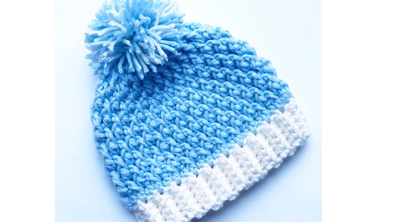 Gorro a crochet para bebe recién nacidos 0 a 3 meses y más grande