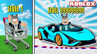 Süper Arabayı Alıp Herkesi Geçip Yarışı Kazan!  Panda ile Roblox Supercar Race Clicker