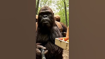 Thumbnail of Bigfoot tries mushrooms 🍄 #viral #bigfoot #funny #bigfootvlog #foundfootage #vlog #ai