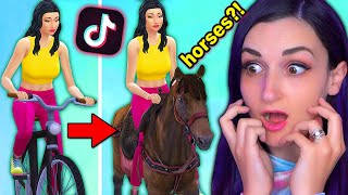 I tested more viral tiktok sims life hacks to see if they actually
work! everything from 4 glitches, builds, cheats & game hacks! horses,
cars, super ma...