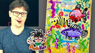 Рисуем красками гуашь / Подводный мир и рыбок