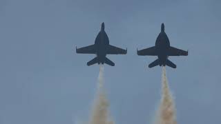Blue Angels Super Hornets Solo's Section High Alpha Pass