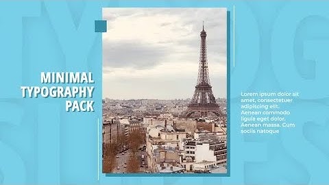Dynamic Typo Slides After Effects Templates
