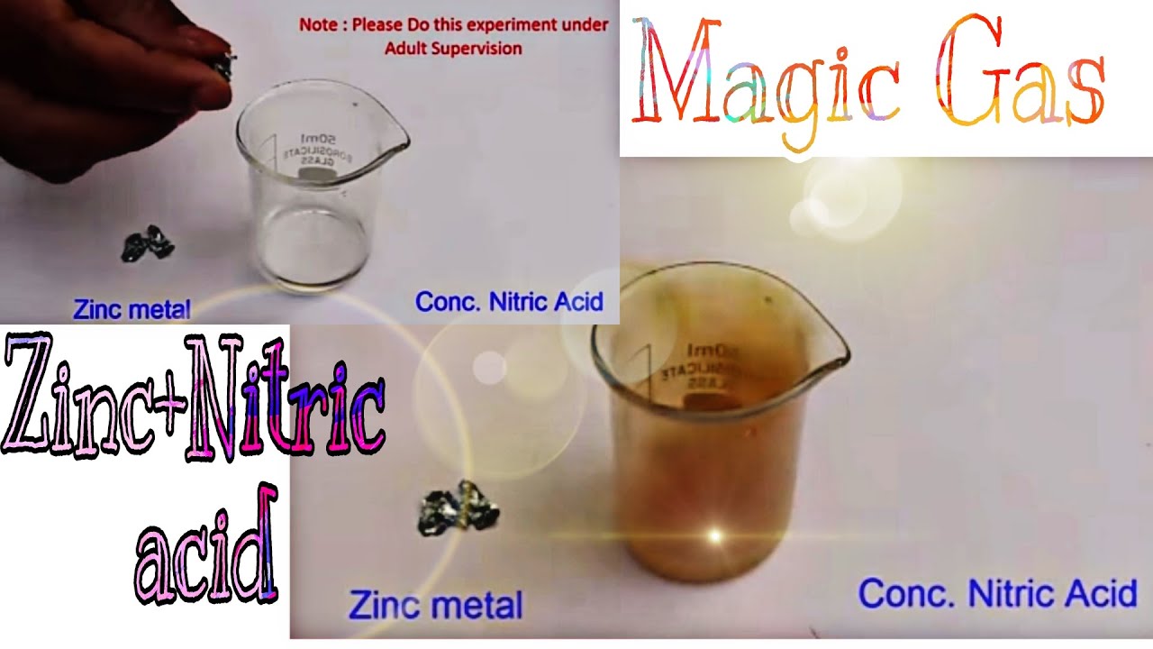 zinc+nitric acid reaction zinc metal or nitric acid reaction fun