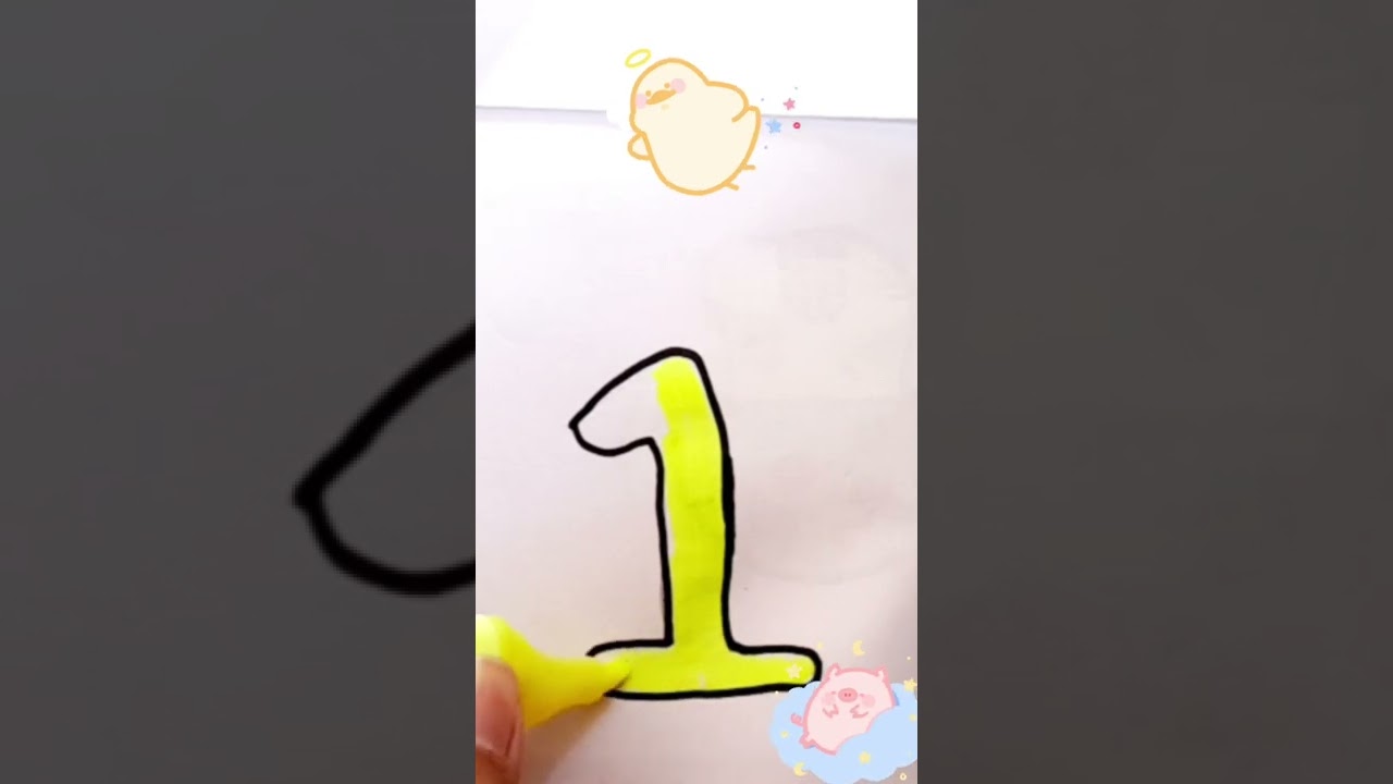 How to draw one for kids 