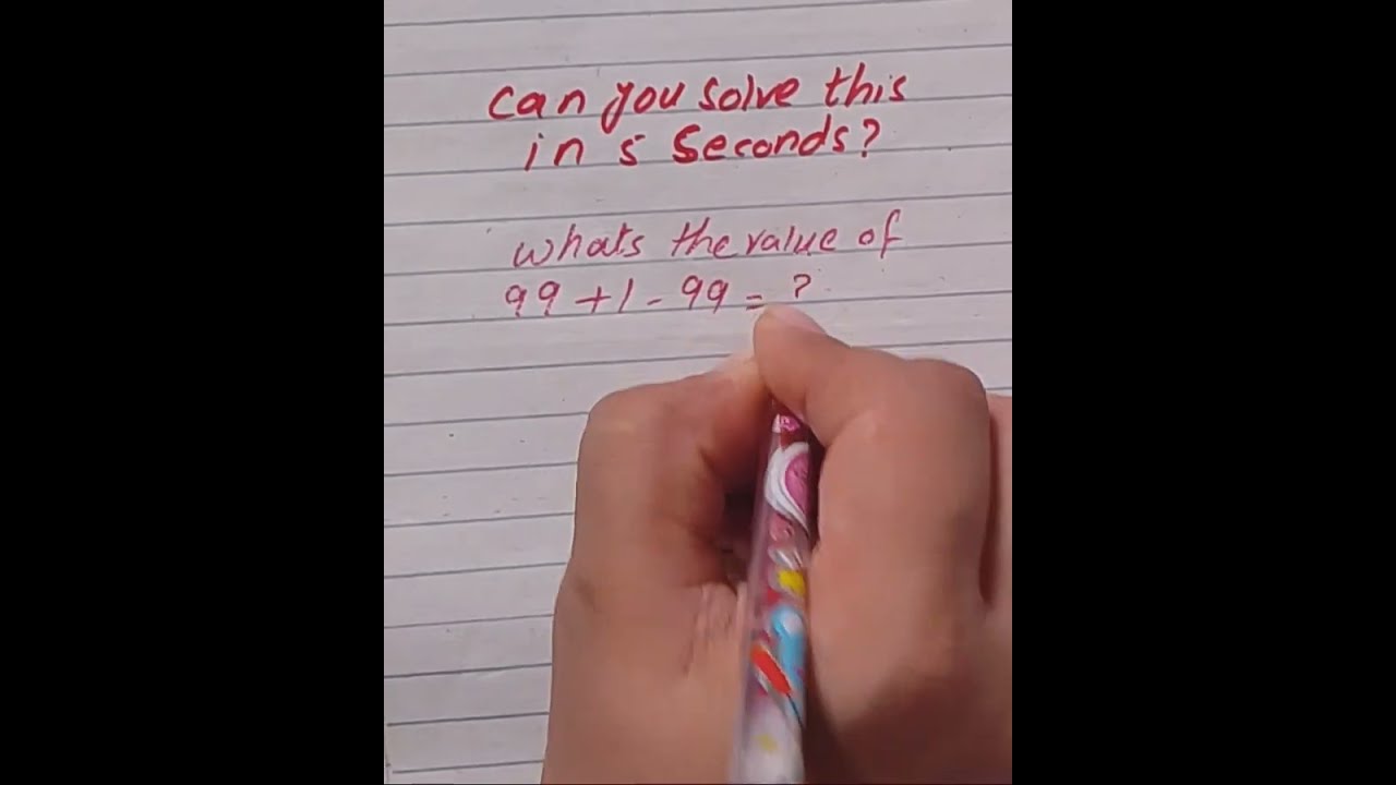  Can You Solve This In 5 Seconds