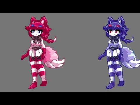 OC ヘンゲちゃんのゆるGIFドットアニメ