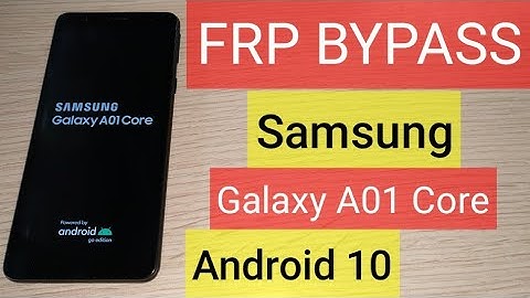 Samsung A01 Core Google Account/FRP Bypass |ANDROID 10 Q Without PC